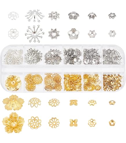 Amazon | 紗や工房 座金・花座パーツビーズキャップ14mm Silver 銀